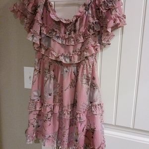 Pink with ruffle dress